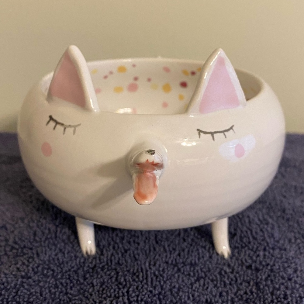 NIB Anthropologie Trinket Clay Opera Dog Dish